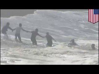 Wiara w ludzkość zachowana: „ludzki łańcuch” ratuje potrzebującego.