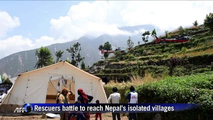 Rescue workers battle landslides to reach isolated villages