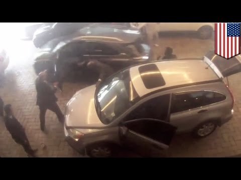 Mężczyzna kradnie nowy samochód spod hotelu Marriot, tratuje gości i obsługę.