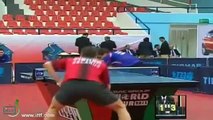 Unbelievable table tennis shot wins rally
