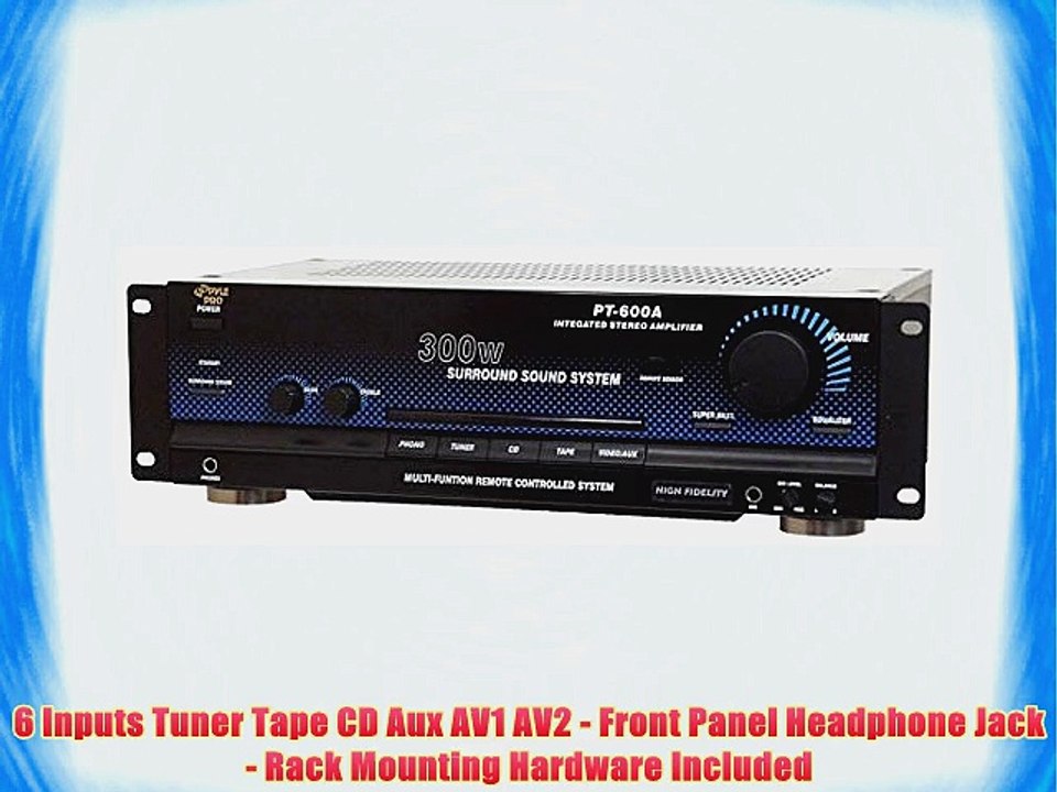PYLE PT-600A 300 Watt Stereo Amplifier