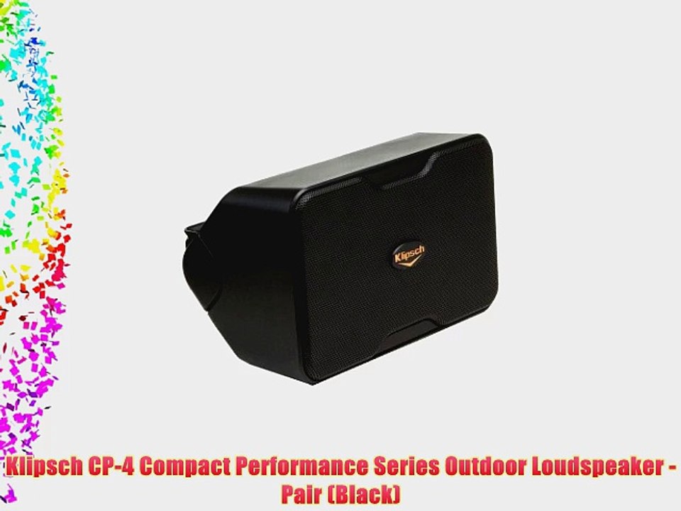 Klipsch CP-4 Compact Performance Series Outdoor Loudspeaker - Pair (Black)