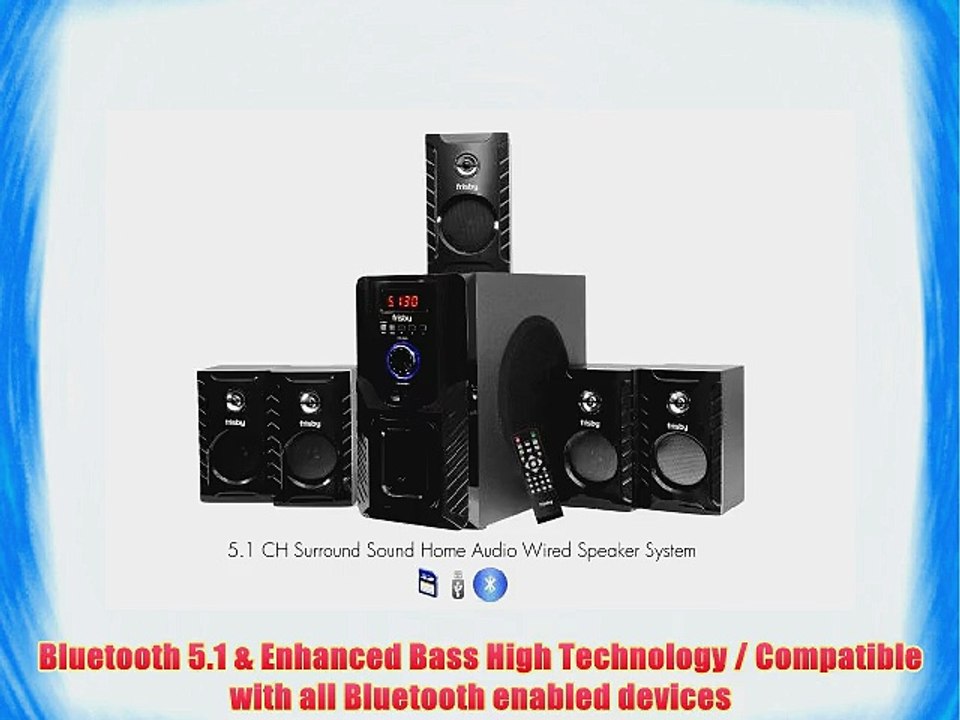 Frisby FS-5000BT 5.1 Surround Sound Home Theater Speakers System with Bluetooth USB/SD/AUX