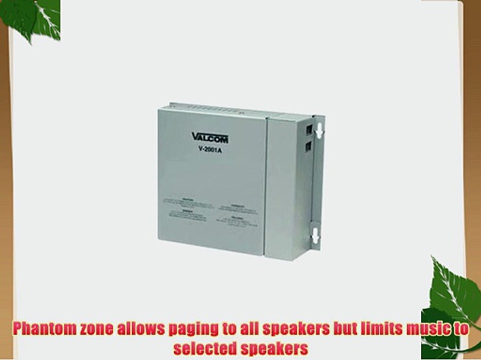 Valcom V-2001A One Way 1 Zone Enhanced Page Control with Built In Power