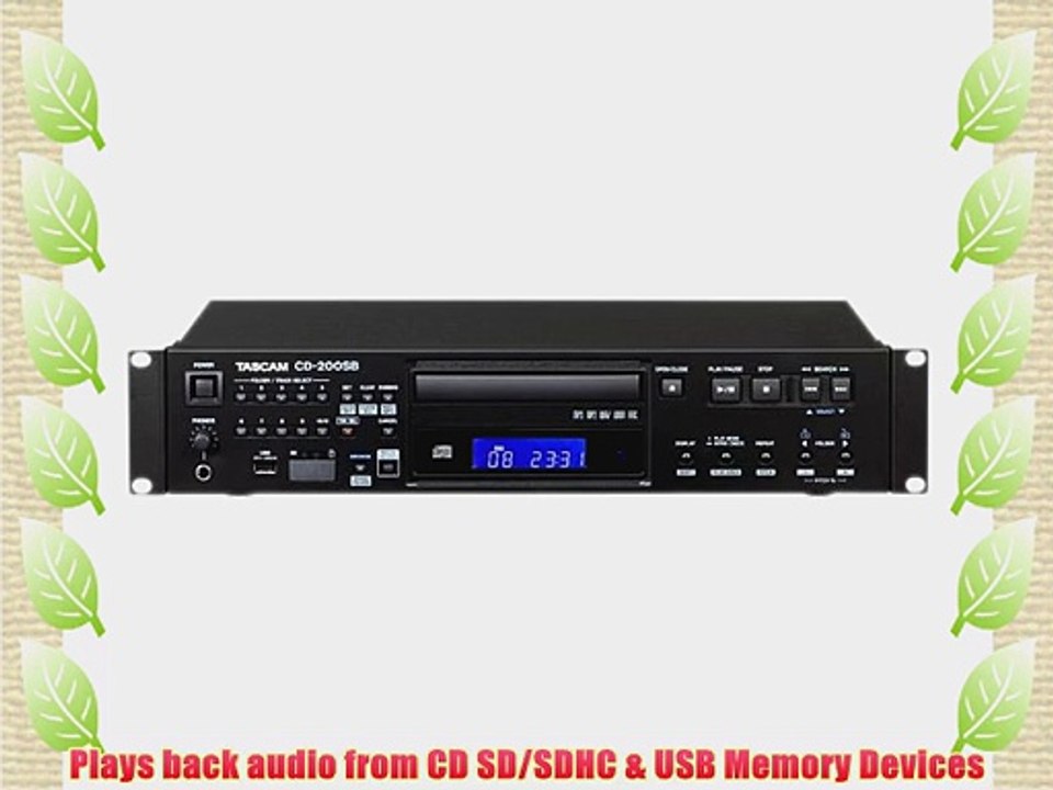 TASCAM CD-200SB Professional CD Player and Solid State Media Player with Dubbing Functionality