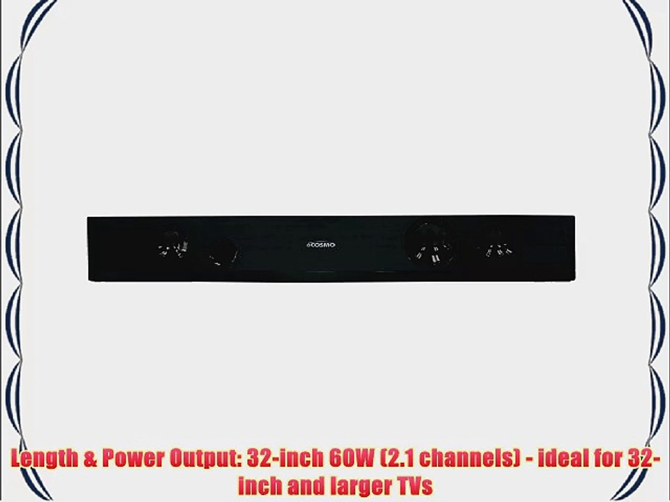 oCOSMO CB301523 2.1-Channel Sound Bar with Built-in 30 W Subwoofer (recommended for TVs 32