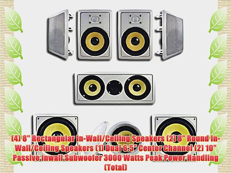 Acoustic Audio HD728 7.2 Home Theater Speaker System (White)