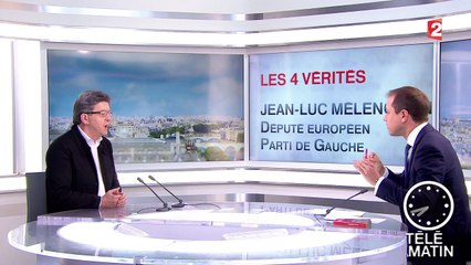 Les 4 Vérités-Jean-Luc Mélenchon : "Hollande, c'est le bubble gum que le Che consommait"