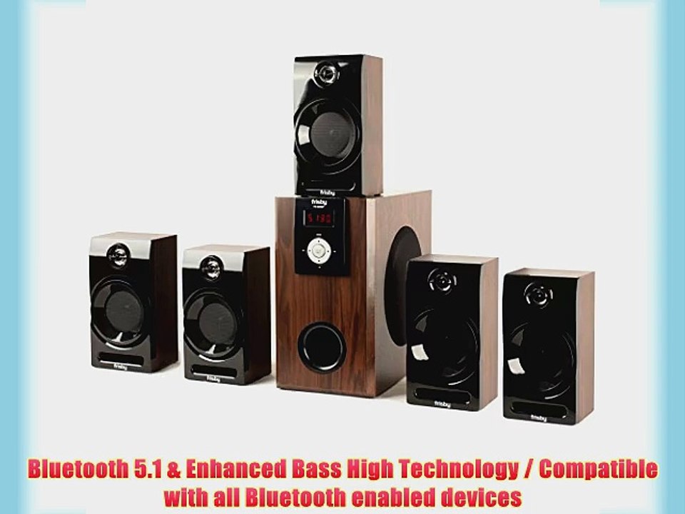 Frisby FS-5060BT 5.1 Surround Sound Home Theater Speakers System with Bluetooth USB/SD and