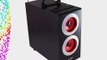Axess SP1003-RD Music Box Speaker with Subwoofer Includes FM Stereo SD/USB/Line-In Inputs (Red)