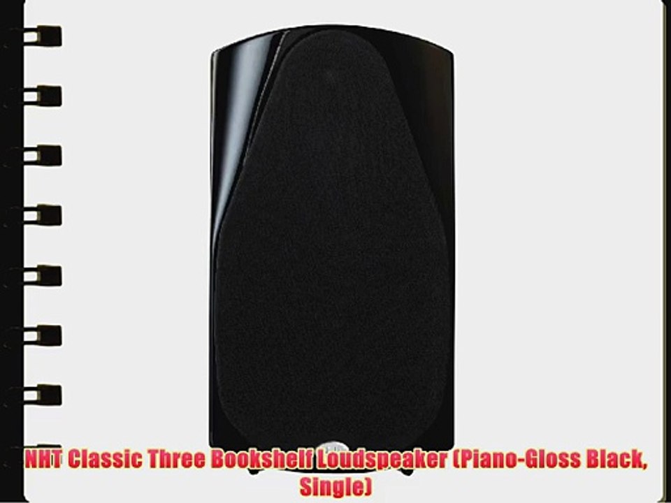 NHT Classic Three Bookshelf Loudspeaker (Piano-Gloss Black Single)