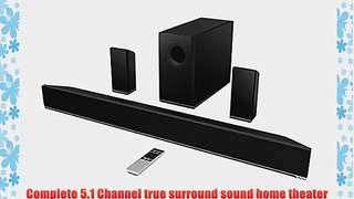 VIZIO S3851w-D4B 38-Inch 5.1 Sound Bar with Wireless Subwoofer and Rear Satellite Speakers