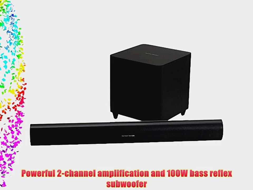 Harman Kardon SB 26 Advanced Recertified Soundbar with Bluetooth and Powered Wireless Subwoofer