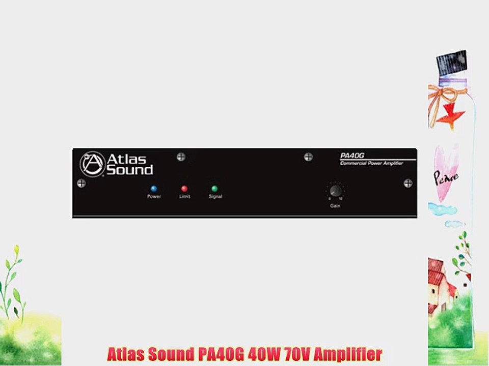 Atlas Sound PA40G 40W 70V Amplifier