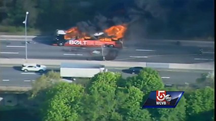 Bus explosion caught on camera