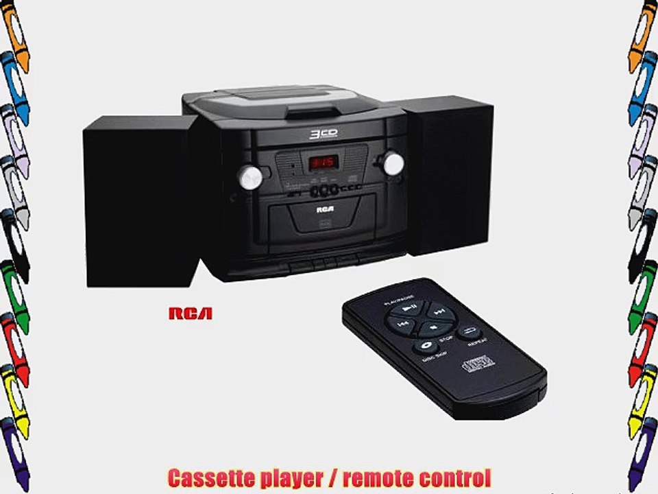 RCA RS22163CP - 3-CD Audio System w/ AM/FM Radio Cassette