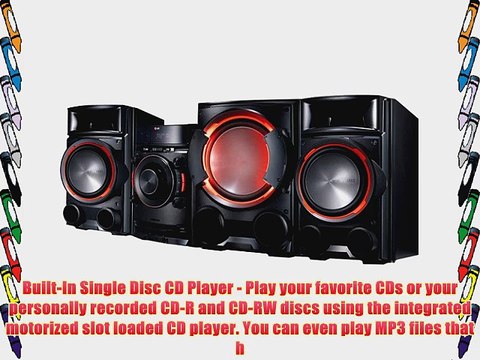 LG 1200-Watt Bluetooth Hi-fi Audio Stereo Sound System with Single Disc Cd Player AM/FM Radio