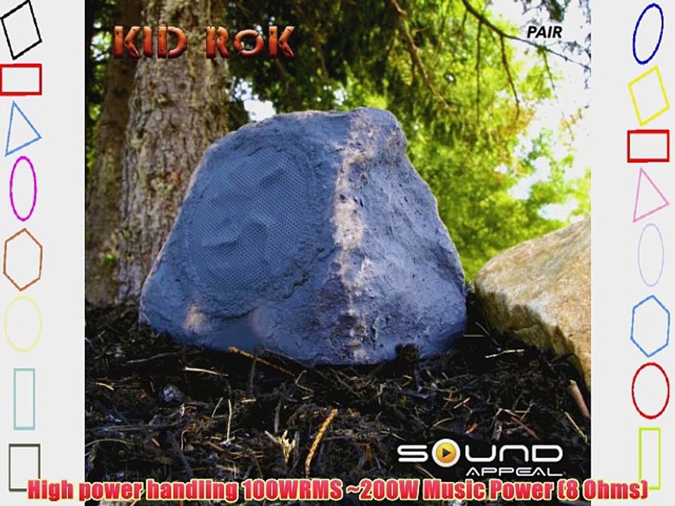 KiD RoK Outdoor Rock Speaker Grey Slate by Sound Appeal