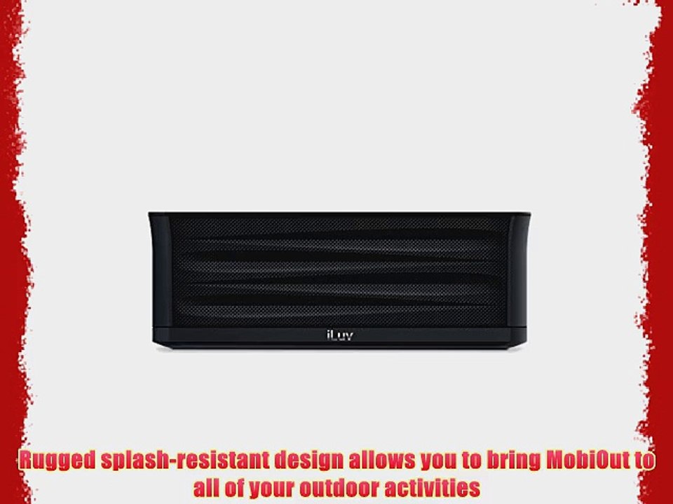 Iluv Mobiout Splash-resistant Wireless Bluetooth Speaker with Jump-start (Black) Iphone 6 5s