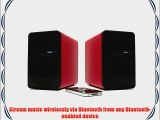 Grace Digital GDI-BTSP207 Powered Bookshelf aptX Bluetooth Speakers (Red Pair)