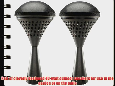 TIC GS-10 4-Inch 2 Way 80-Watt Outdoor Speakers Black (Pair)