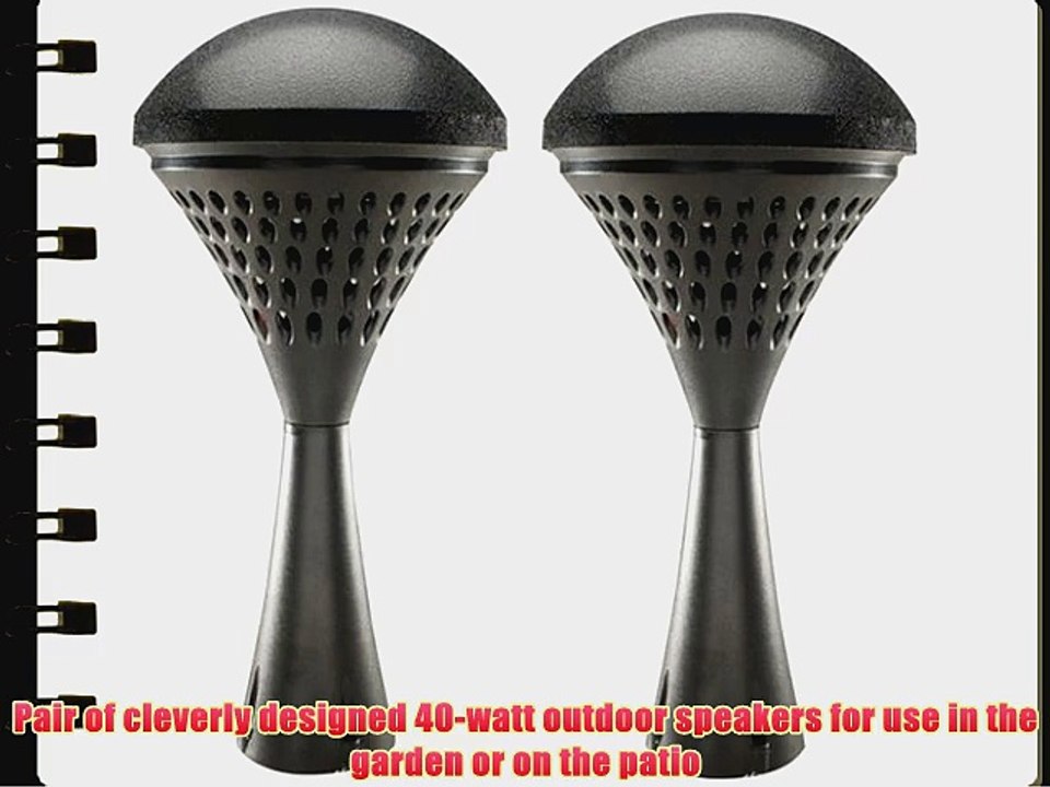 TIC GS-10 4-Inch 2 Way 80-Watt Outdoor Speakers Black (Pair)