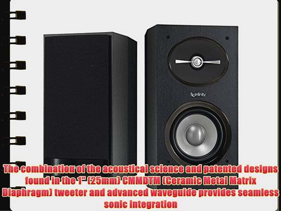 Infinity Reference 152 5-1/4 inch 2-Way Bookshelf Speakers Pair (Black)