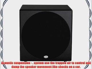 NHT B-10d 300-Watt Powered Subwoofer with DSP (Piano Gloss Black Single)
