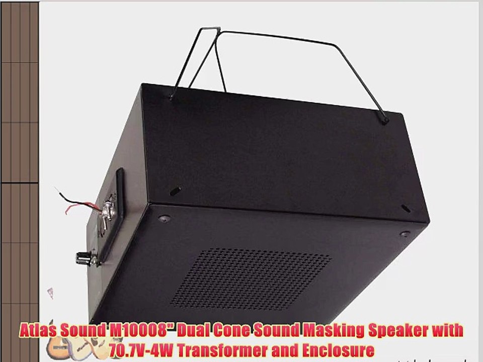 Atlas Sound M10008 Dual Cone Sound Masking Speaker with 70.7V-4W Transformer and Enclosure
