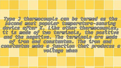 Basics About Type J Thermocouple