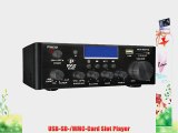 Pyle PVA3U 60 Watts Hi-Fi Mini Amplifier with USB/SD Card Player