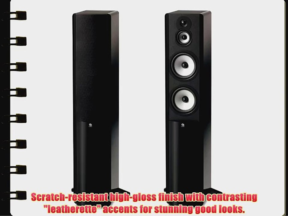 Boston Acoustics A 360 Dual 6.5-Inch Woofer Three-Way Floor Standing Speaker (Each Gloss Black)