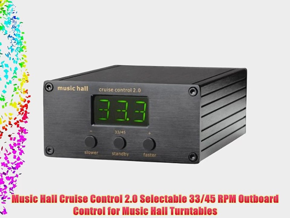 Music Hall Cruise Control 2.0 Selectable 33/45 RPM Outboard Control for Music Hall Turntables