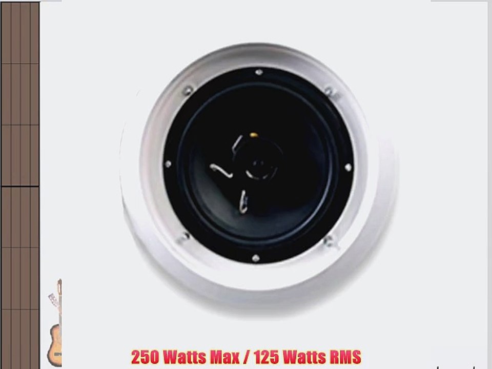 Acoustic Audio HTI6c 6.5-Inch Round 2 Way Speaker (White)