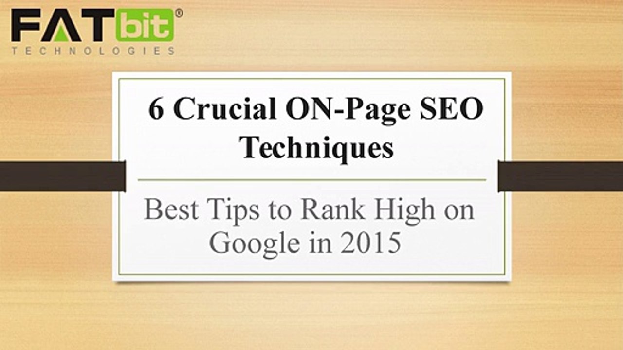 Vital Strategies for better Ranking using On Page SEO