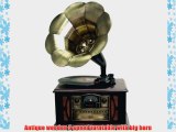 Back to the 50's Executive Antique Wooden Turntable with Horn