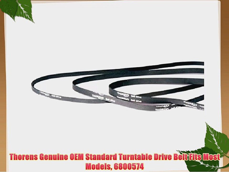 Thorens Genuine OEM Standard Turntable Drive Belt Fits Most Models 6800574