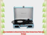 Capehart Suitcase Style 3-speed Stereo Turntable with Built-in Speakers (Light Blue)