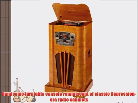 Crosley CR44CD Turntable Console with CD Player and AM/FM Tuner