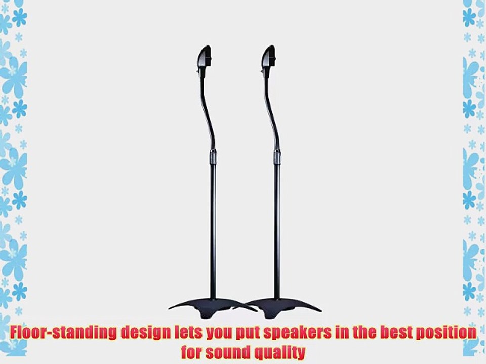 Monoprice Satellite Speaker Floor Stand (Set of 2) Black