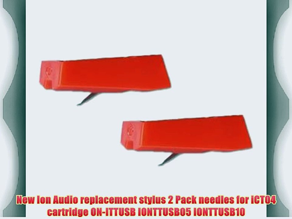 New Ion Audio replacement stylus 2 Pack needles for iCT04 cartridge ON-ITTUSB IONTTUSB05 IONTTUSB10
