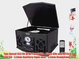 Pyle Home PTCDS5U Vintage Turntable with CD/Cassette/Radio/Aux-In/USB/SD/MP3 and Vinyl to MP3
