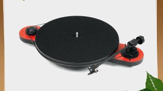 Pro-Ject Elemental Turntable with 8.6 Ultra Low Mass Tonearm and Ortofon OM 5E Cartridge (Red)