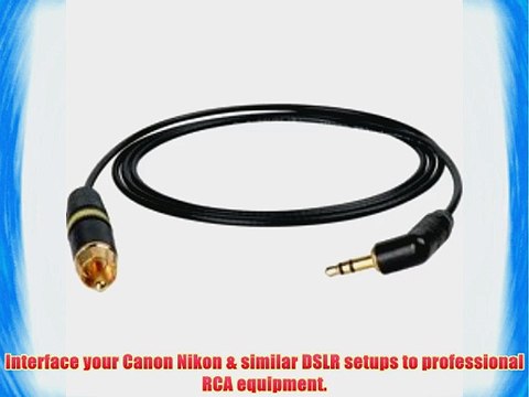 DSLR Video Breakout 3.5mm Male to RCA Male 75 Ohm Cable 1Ft-by-Tecnec