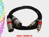 Seismic Audio - SAXFRM-2x5 - Dual XLR Male to Dual RCA Male 5' Patch Cable