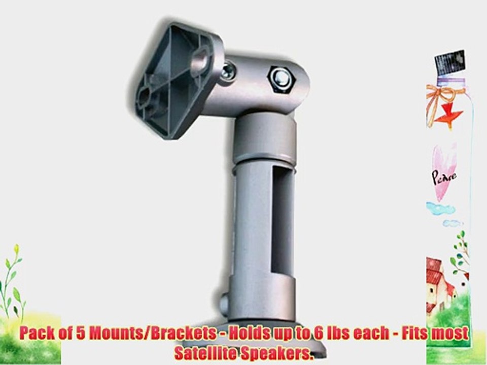 Seismic Audio - (5) NEW SILVER Ceiling Wall Home Speaker Brackets Mounts BOSE