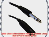 GadKo 1/4 inch Stereo Extension Cable TRS Balanced 1/4 inch Male to 1/4 inch Female 100 foot