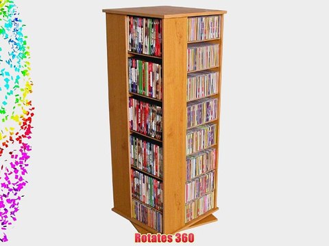 VHZ Entertainment 928 CD Multimedia Revolving Tower Finish: Oak