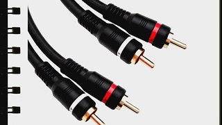 GadKo High Quality RCA Stereo Audio Cable Dual RCA Male 2 channel (Right and Left) Gold-plated
