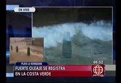 Costa Verde: oleajes anómalos inundaron malecón en La Herradura